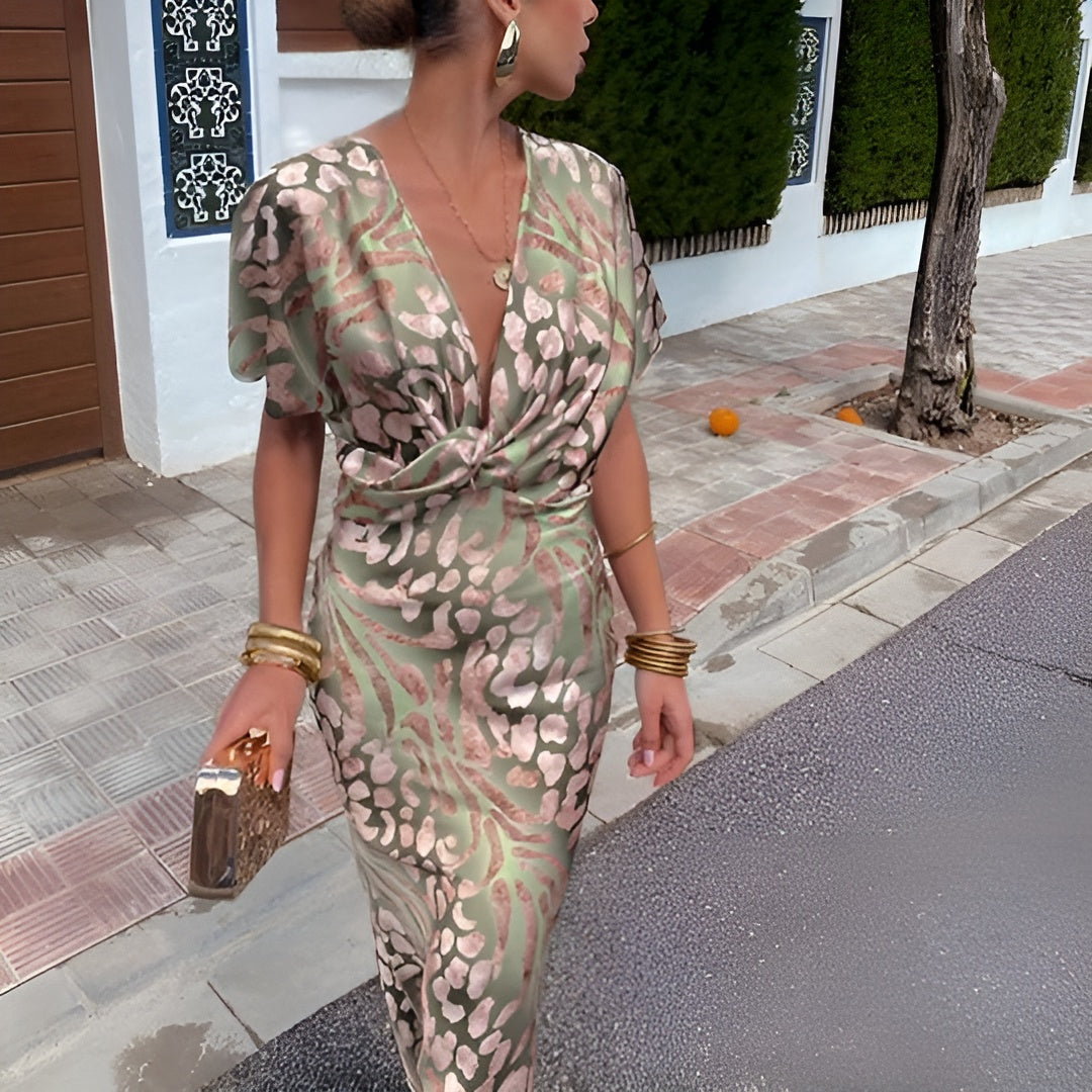 CAJSA™ LANG KJOLE MED SNOET V-HALS