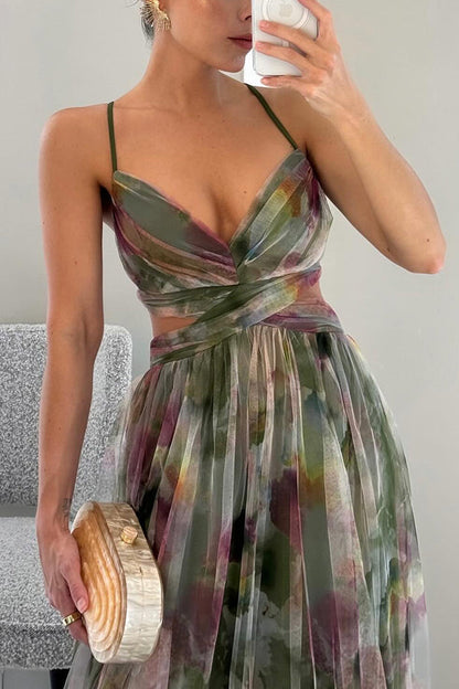 Giselle - Incantevable Maxi-robe avec Imprimé Floral