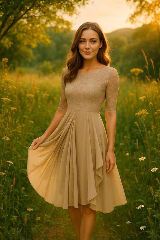 Livia – Elegante Jurk met Fijn Kant